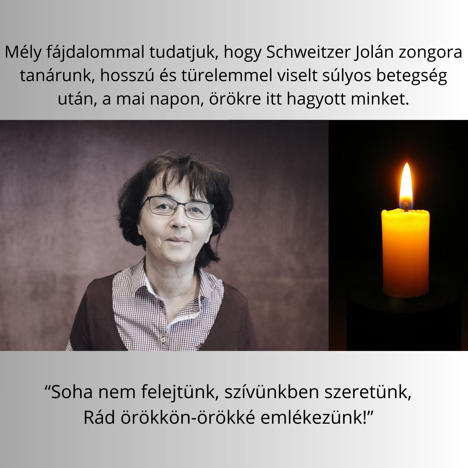 Mély megrendüléssel…
